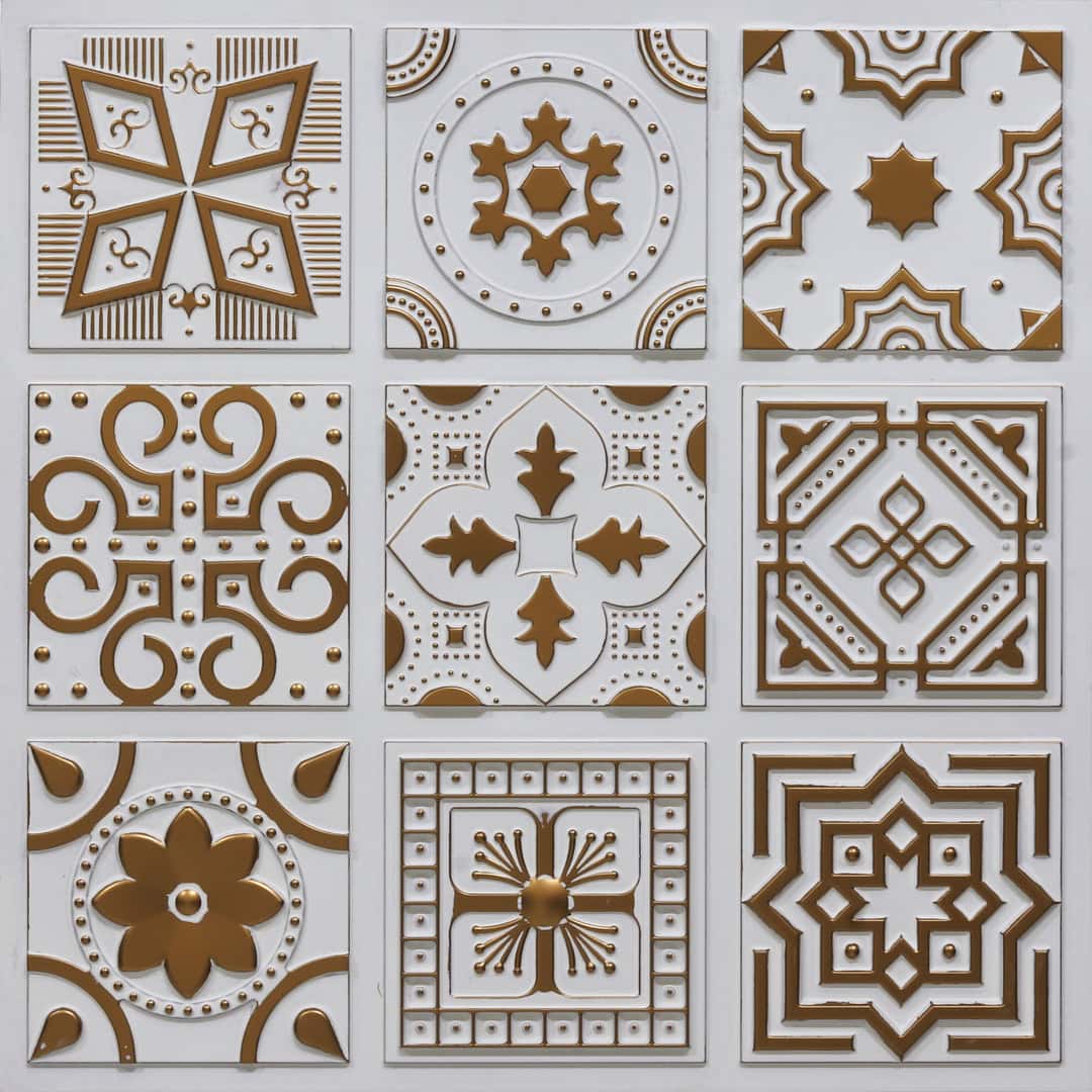 348-Arabesque-Antique White-Glue Up Only