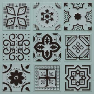 348-Arabesque-Aqua Tin-Glue Up Only