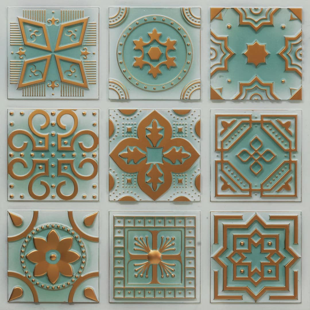 348-Arabesque-Arabian Green-Glue Up Only