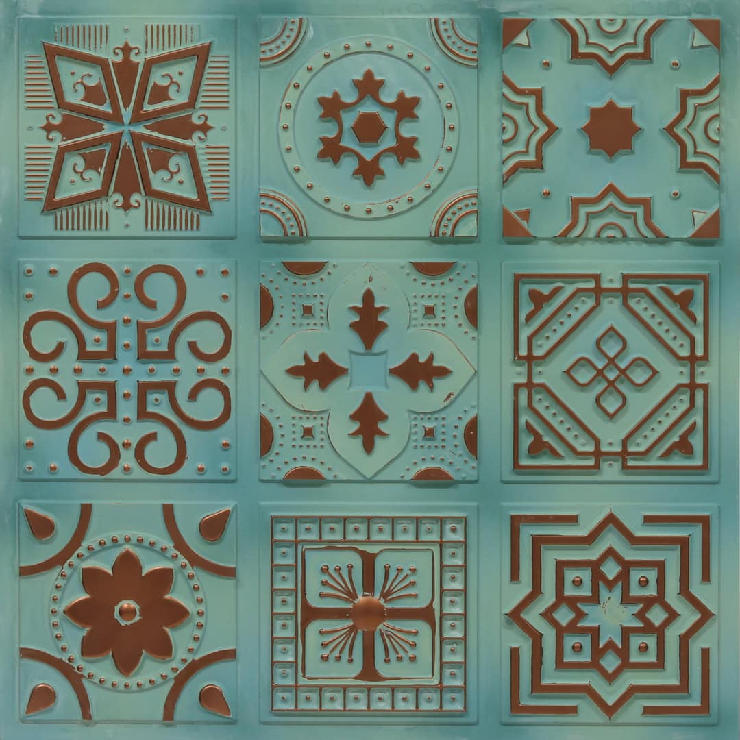 348-Arabesque-Natural Patina-Glue Up Only