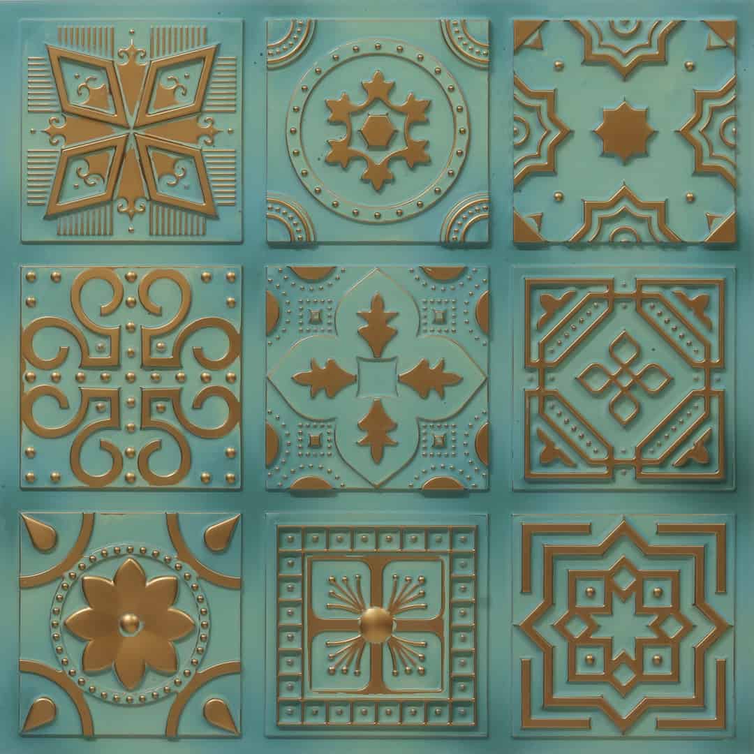 348-Arabesque-Vintage Tin-Glue Up Only