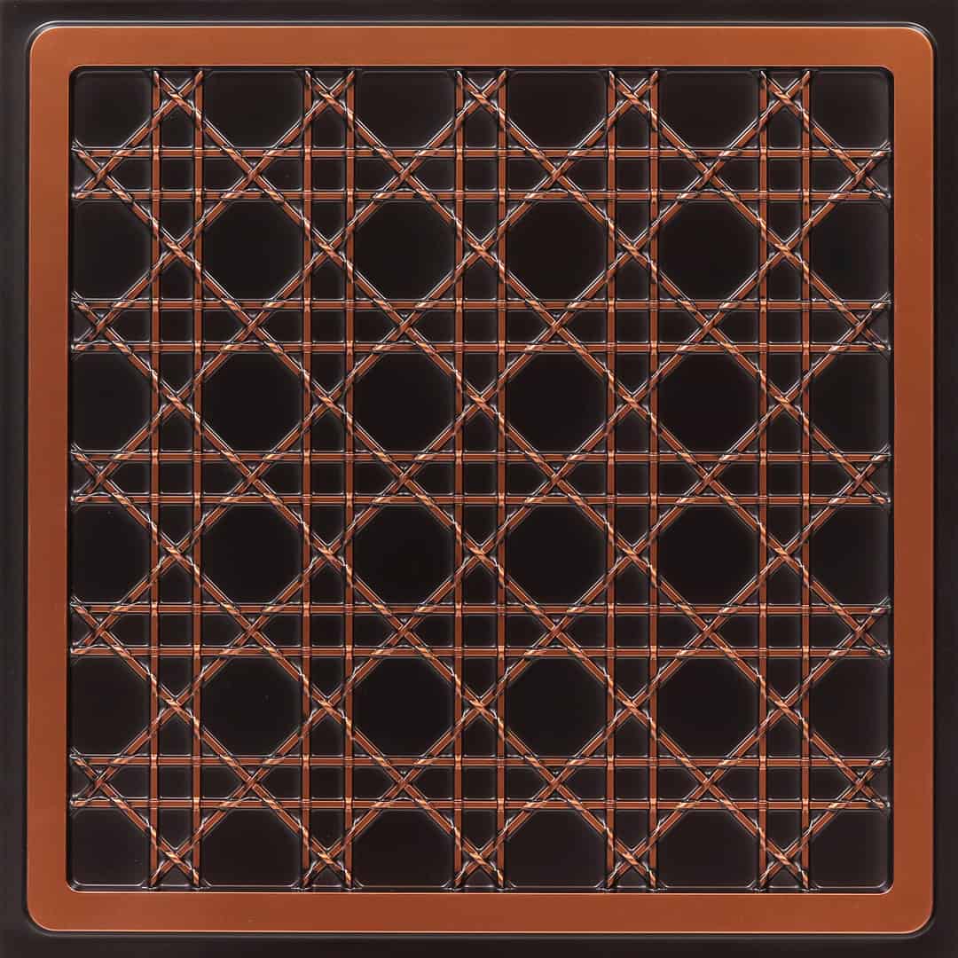 361-Interlace-Antique Copper-Glue Up Only and Grid Both