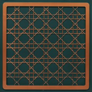 361-Interlace-Royal Green -Glue Up Only and Grid Both