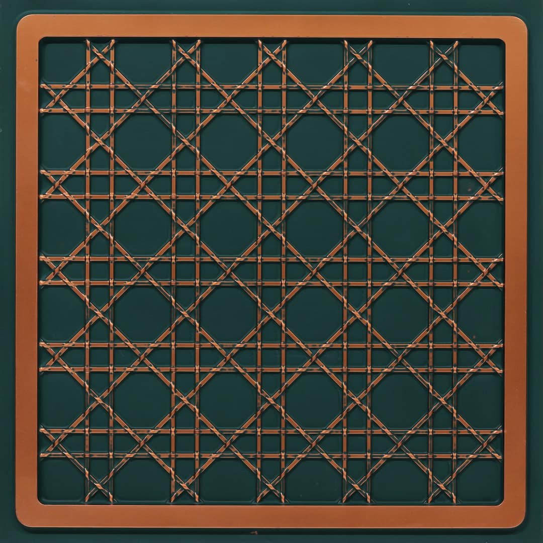 361-Interlace-Royal Green -Glue Up Only and Grid Both