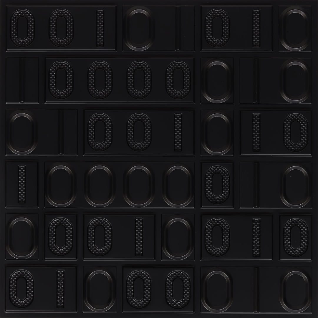 368-Binary Grid-Black-Glue Up Only