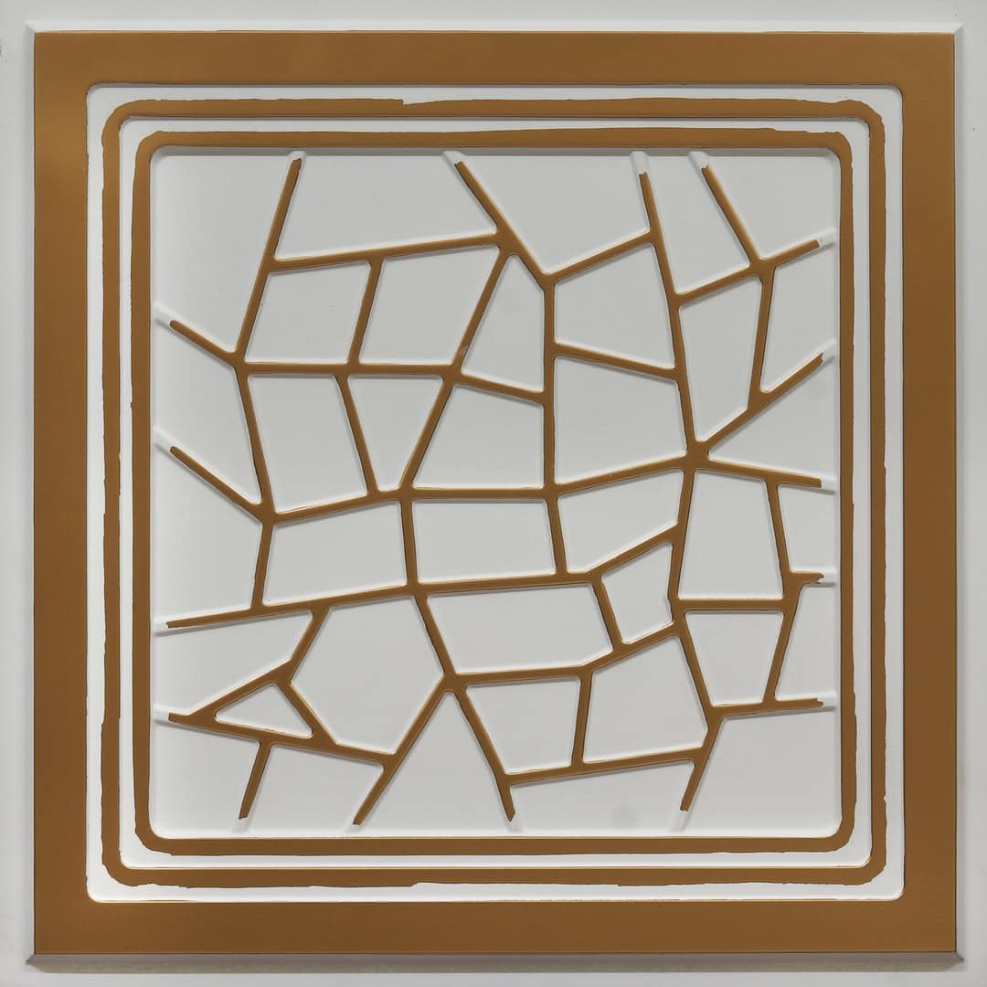 374-Crackle-Antique White-Glue Up Only and Grid Both