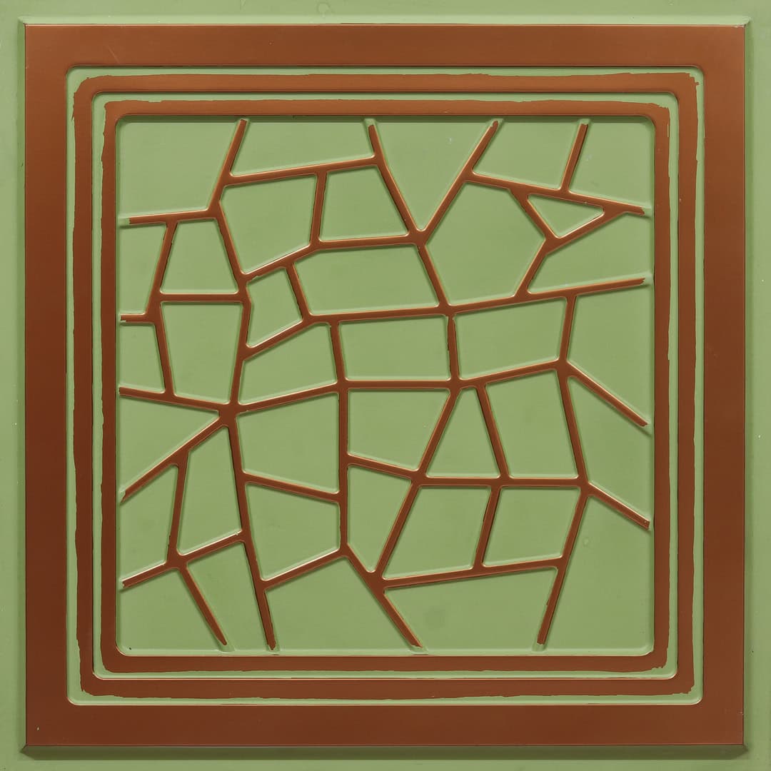 374-Crackle-Patina Copper-Glue Up Only and Grid Both