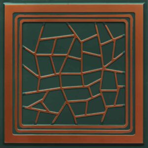 374-Crackle-Royal Green -Glue Up Only and Grid Both