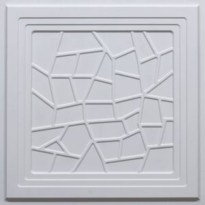 374-Crackle-White Matt-Glue Up Only and Grid Both