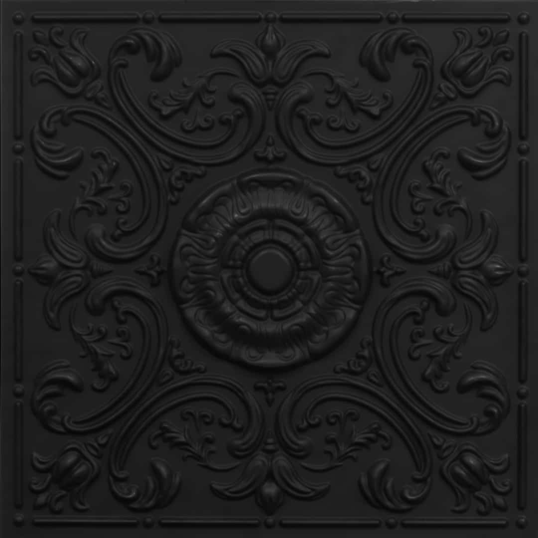 511-Royal Medallion-Black-Glue Up Only and Grid Both