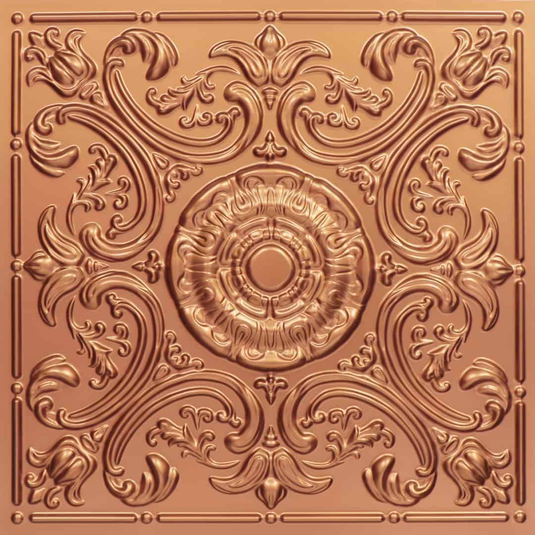 511-Royal Medallion-Copper-Glue Up Only and Grid Both