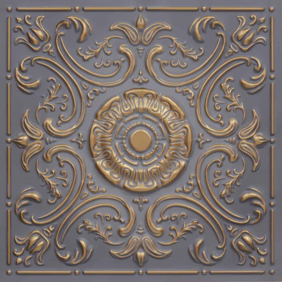 511-Royal Medallion-Royal Grey-Glue Up Only and Grid Both