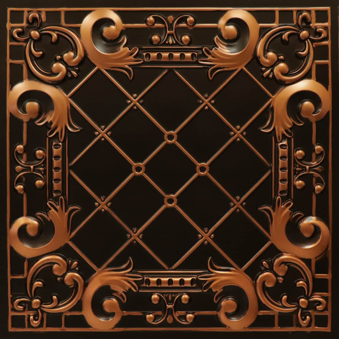 512-Baroque Frame-Antique Copper-Glue Up Only and Grid Both