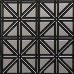 513-Triad Grid-Antique Silver-Glue Up Only