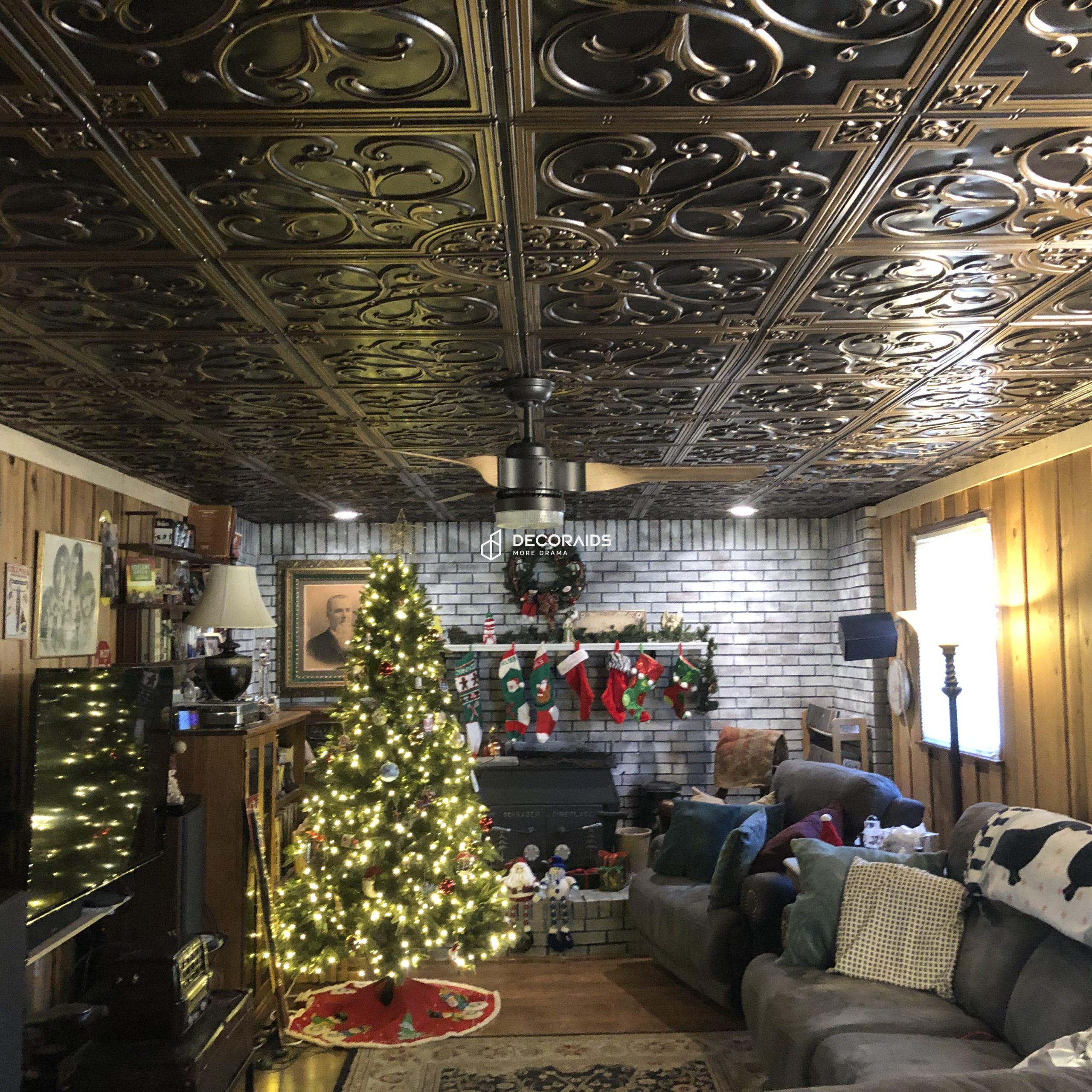 204-Ornate-Antique Gold-Glue Up and Grid Both