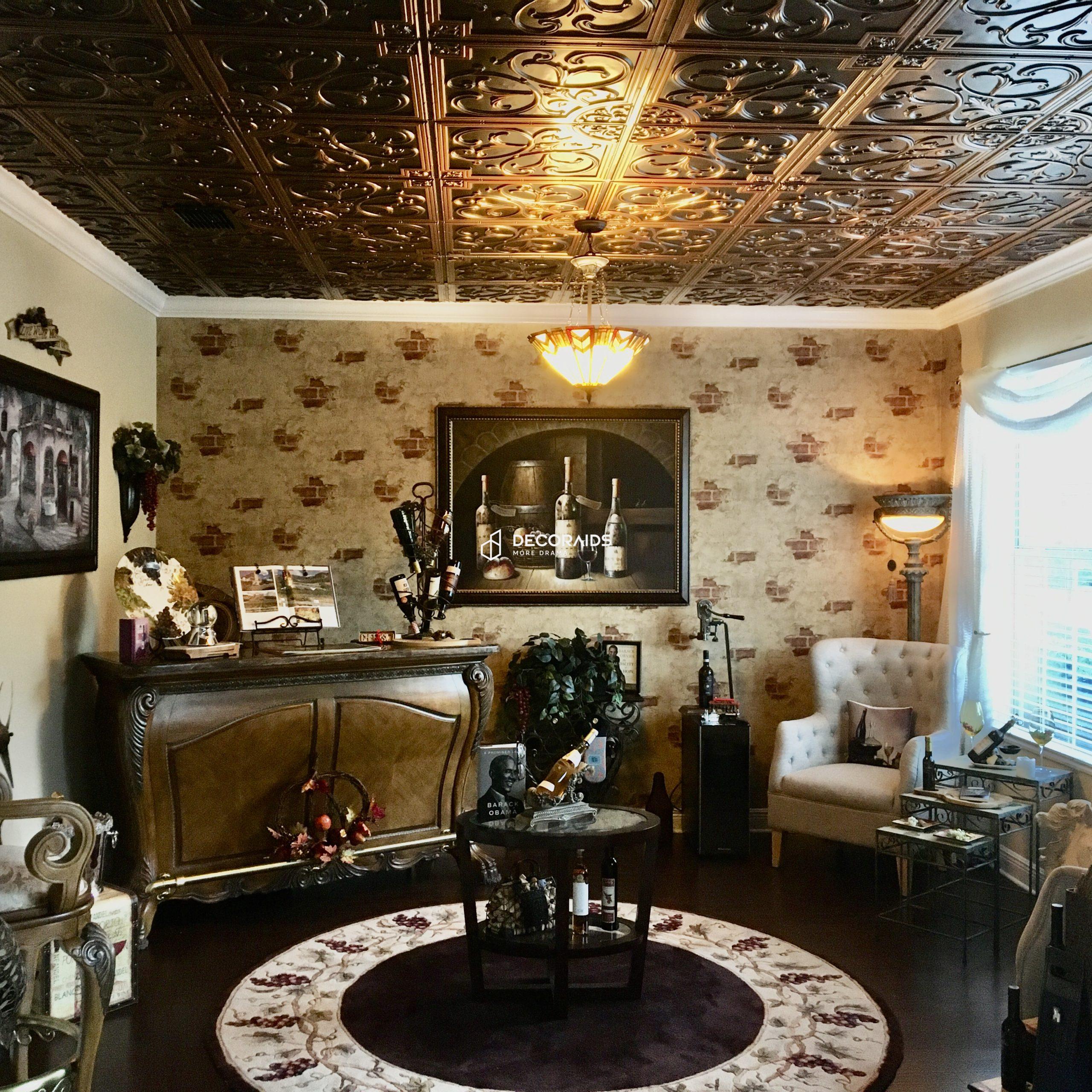 204-Ornate-Antique Gold-Glue Up and Grid Both