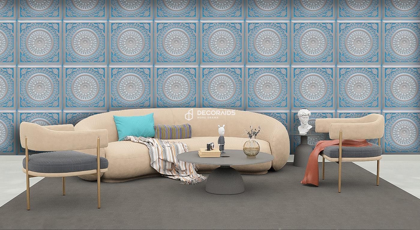 211-Lotus Mandala-Blue Dove-Glue Up and Grid Both