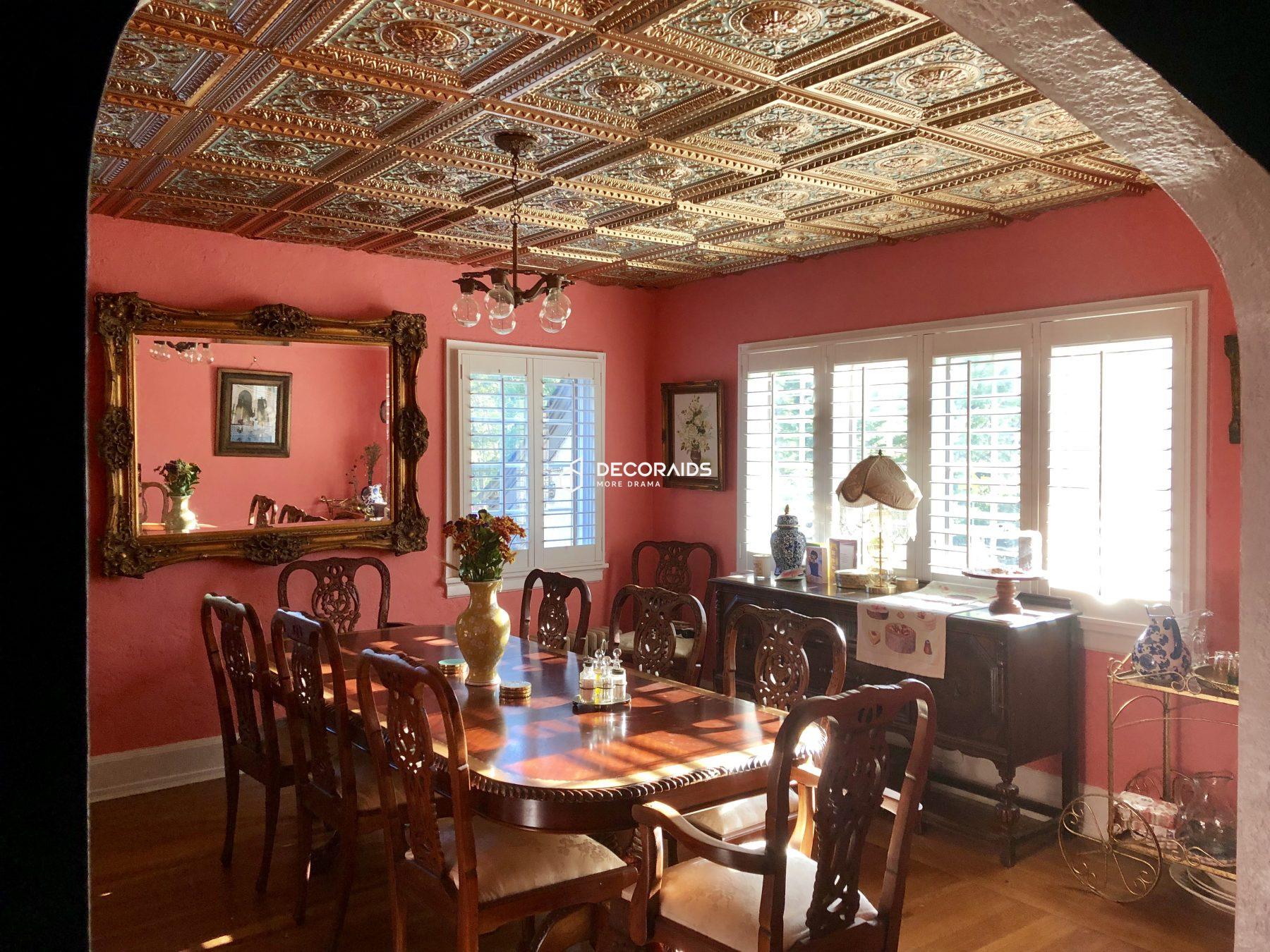 223-Heritage Charm-Gold – SkyBlue – Red-Glue Up and Grid Both