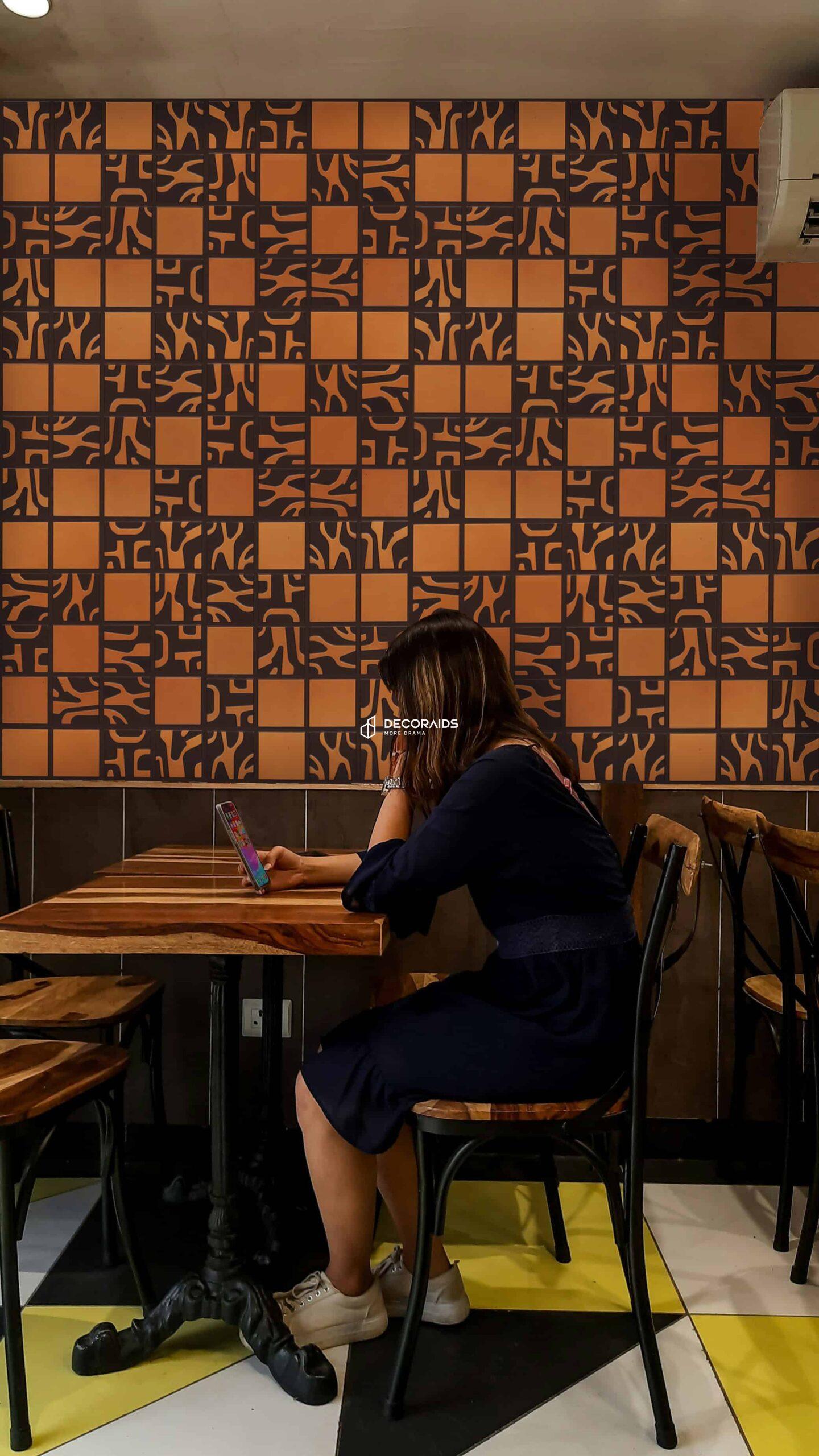 343-Forest Grid-Antique Copper-Glue Up Only