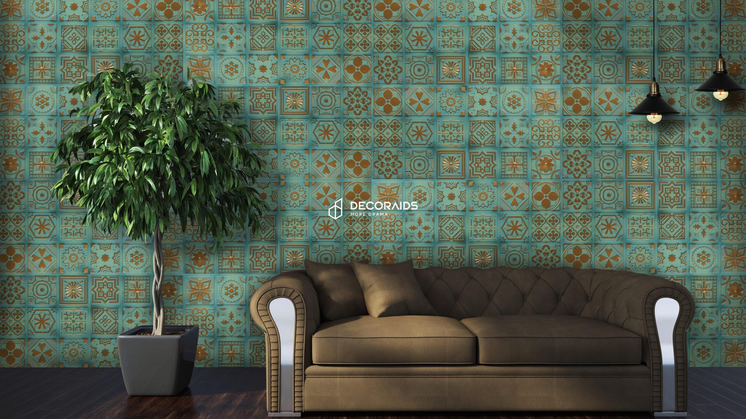 348-Arabesque-Vintage Tin-Glue Up Only