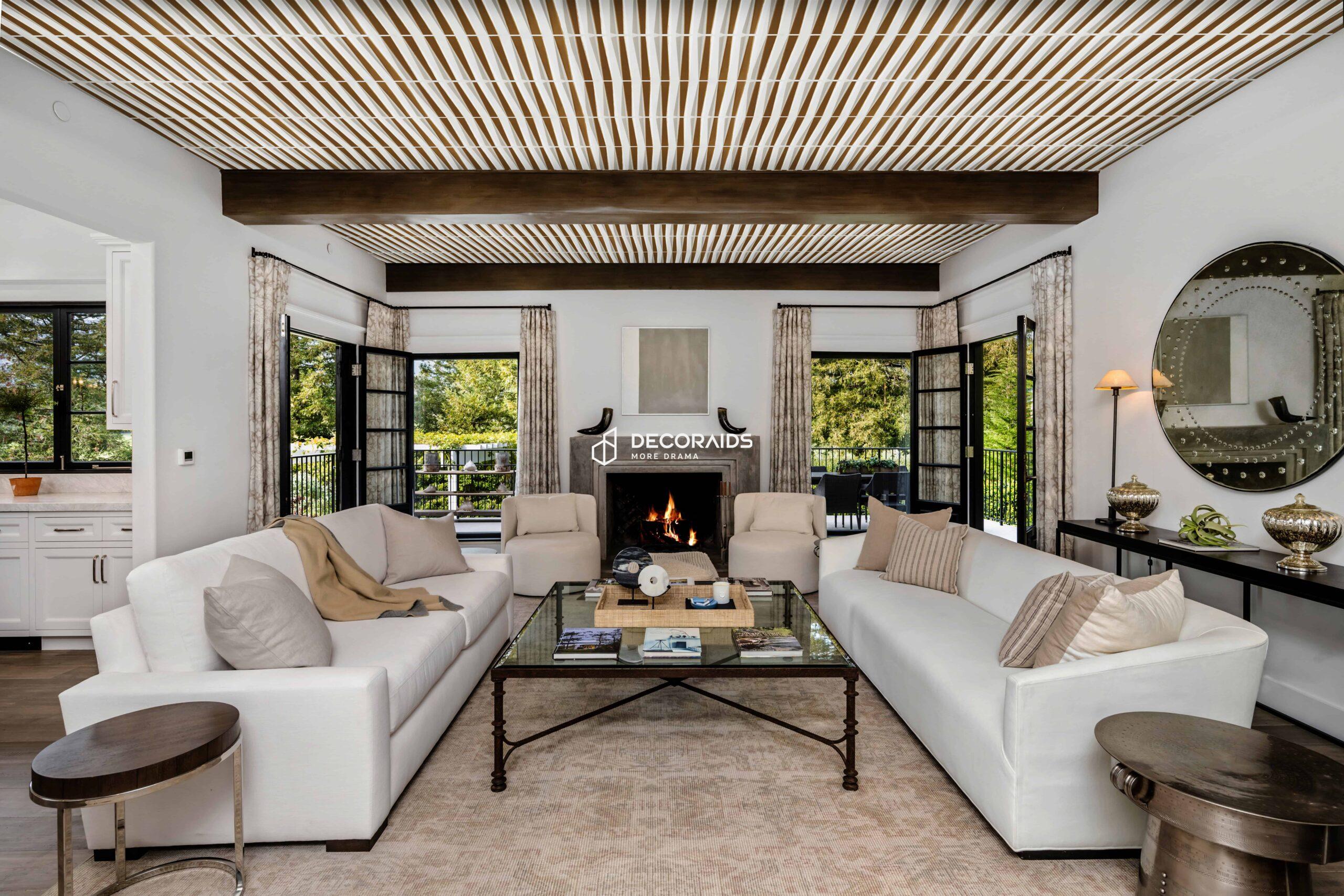 370-Stripes-Antique White-Glue Up Only and Grid Both