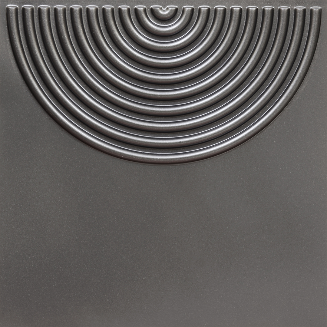 9005-Half Moon-Metallic Grey-Peel and Stick