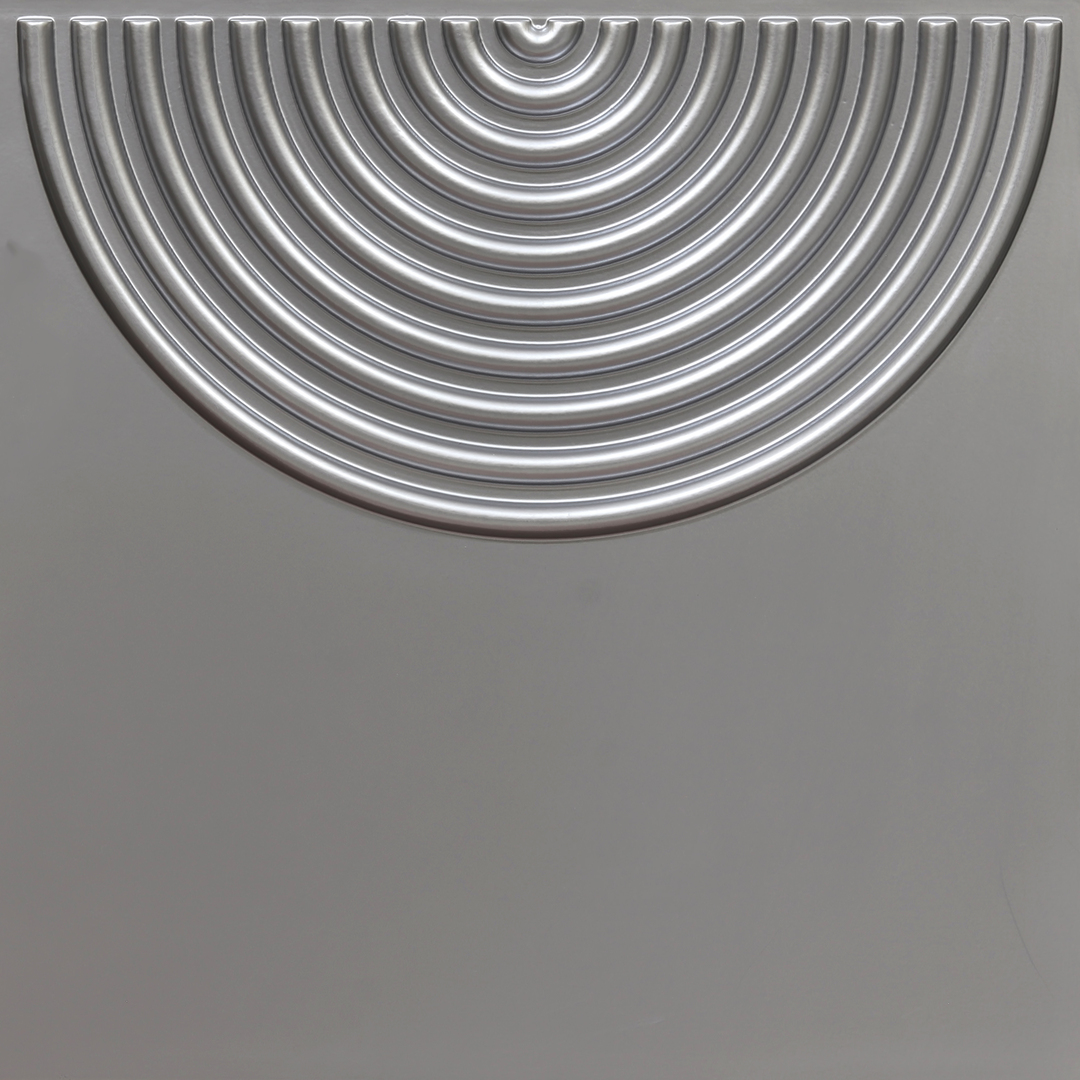 9005-Half Moon-Silver-Peel and Stick