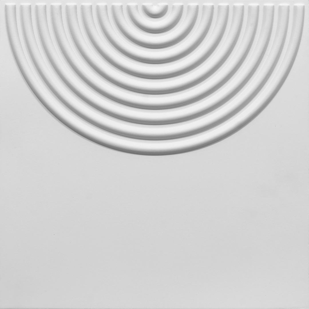 9005-Half Moon-White Matt-Peel and Stick