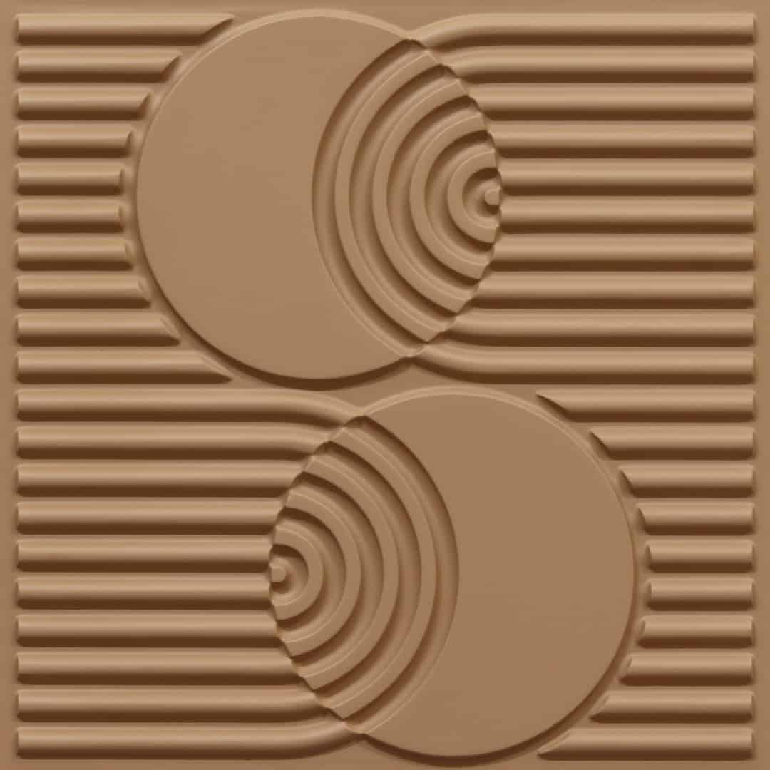 9006-Orbital Grid-Brown Candy-Peel and Stick