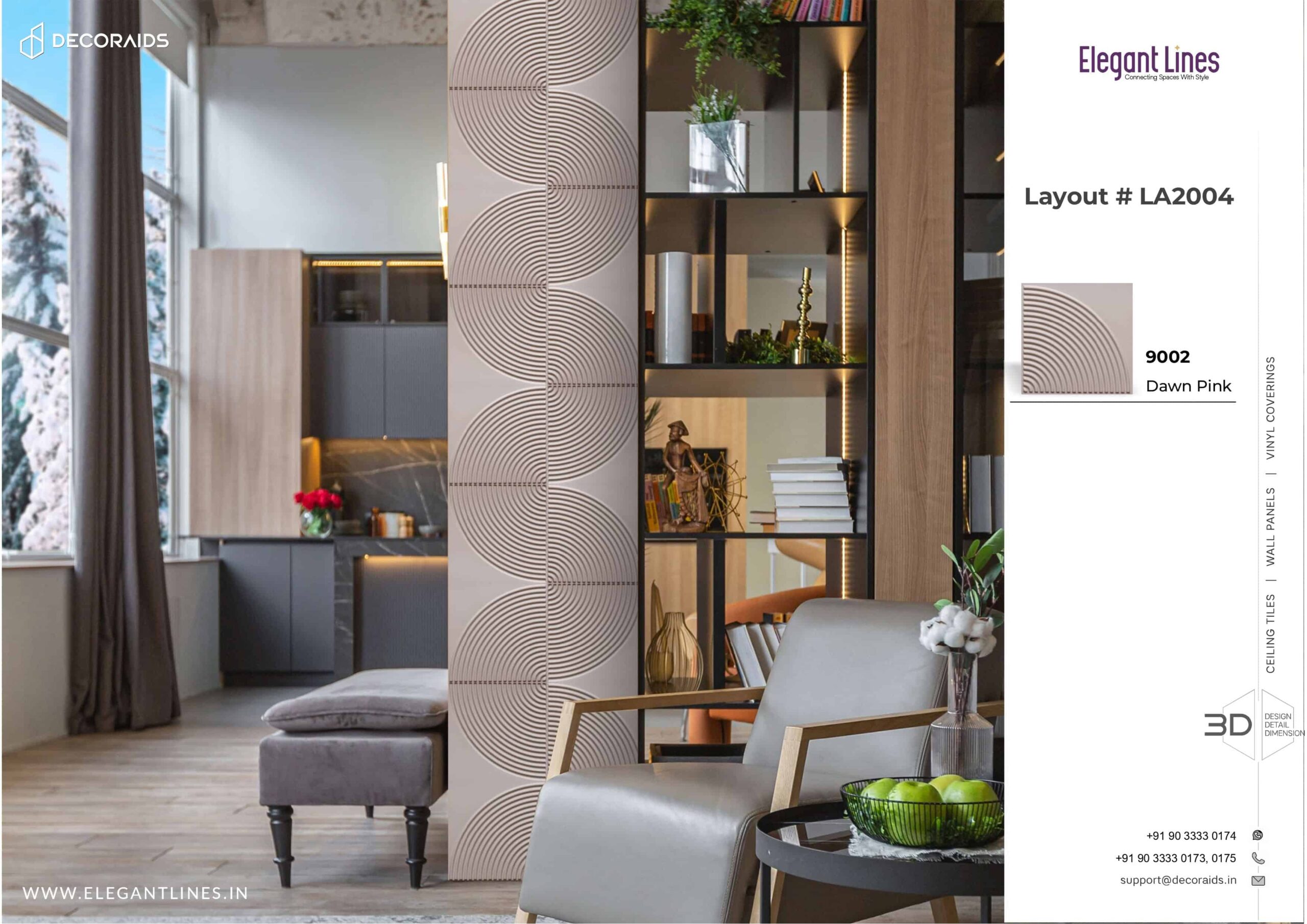 9002-Luna Arc-Dawn Pink-Peel and Stick