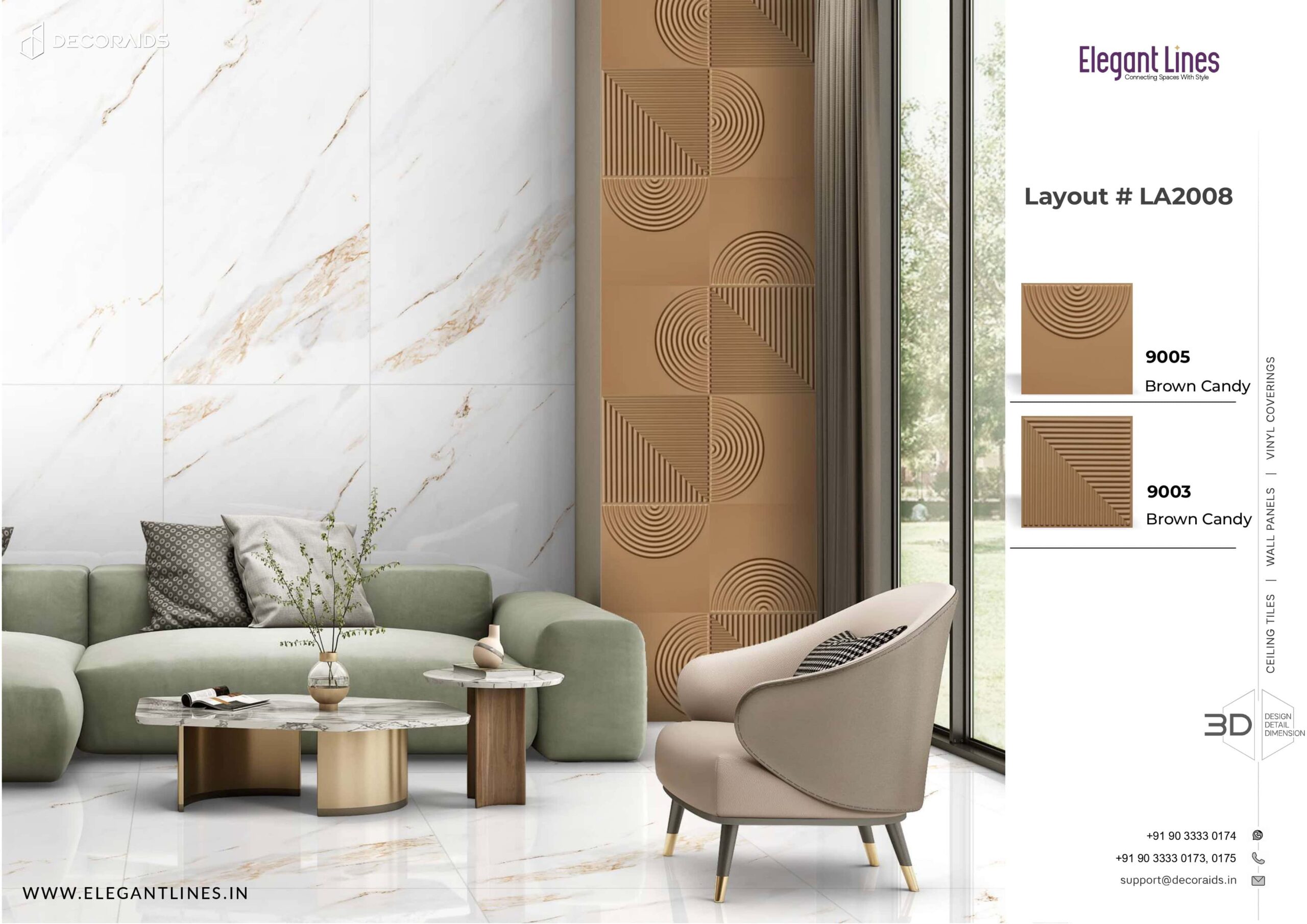 9003-Blush Edge-Brown Candy-Peel and Stick