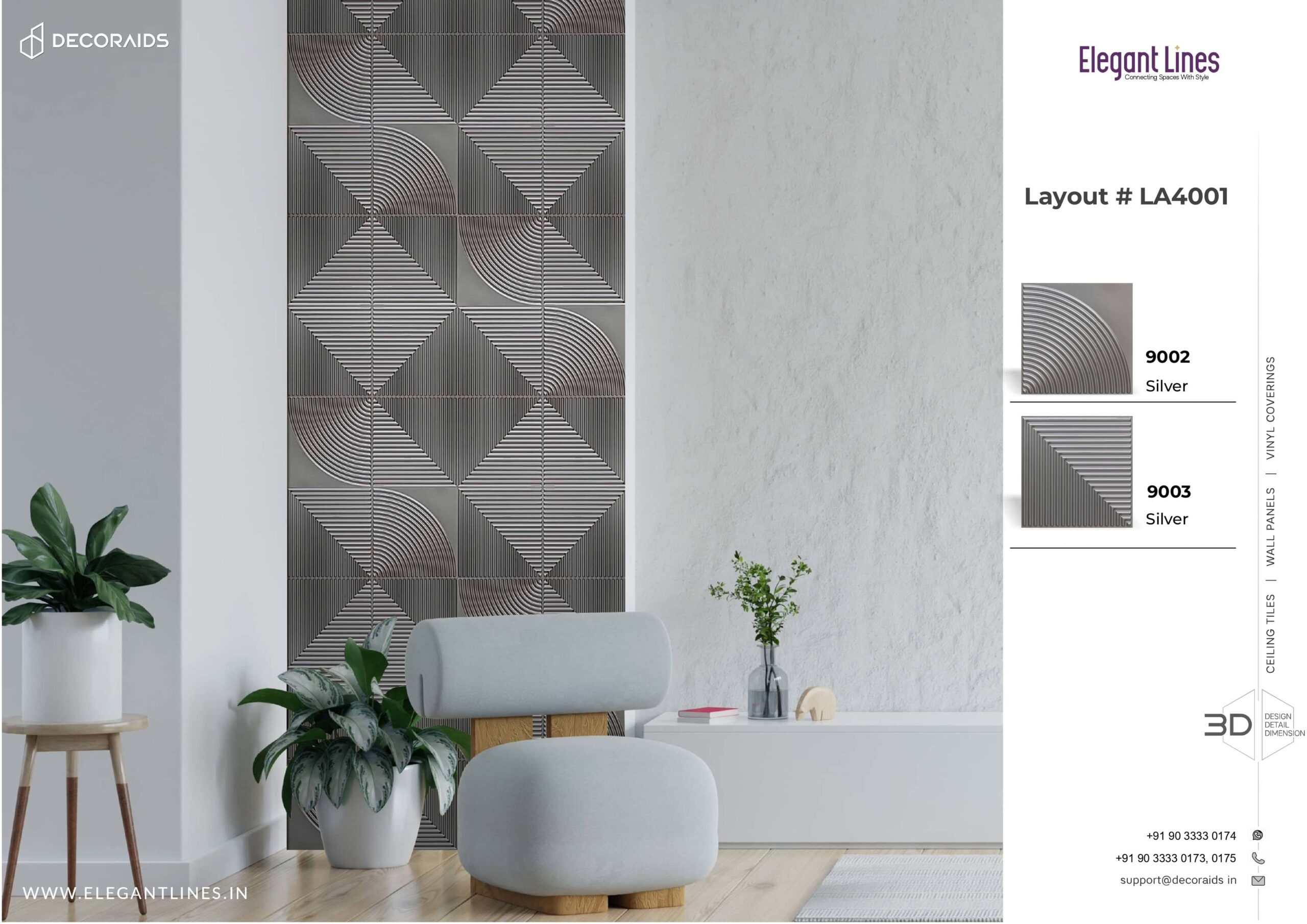 9003-Blush Edge-Silver-Peel and Stick