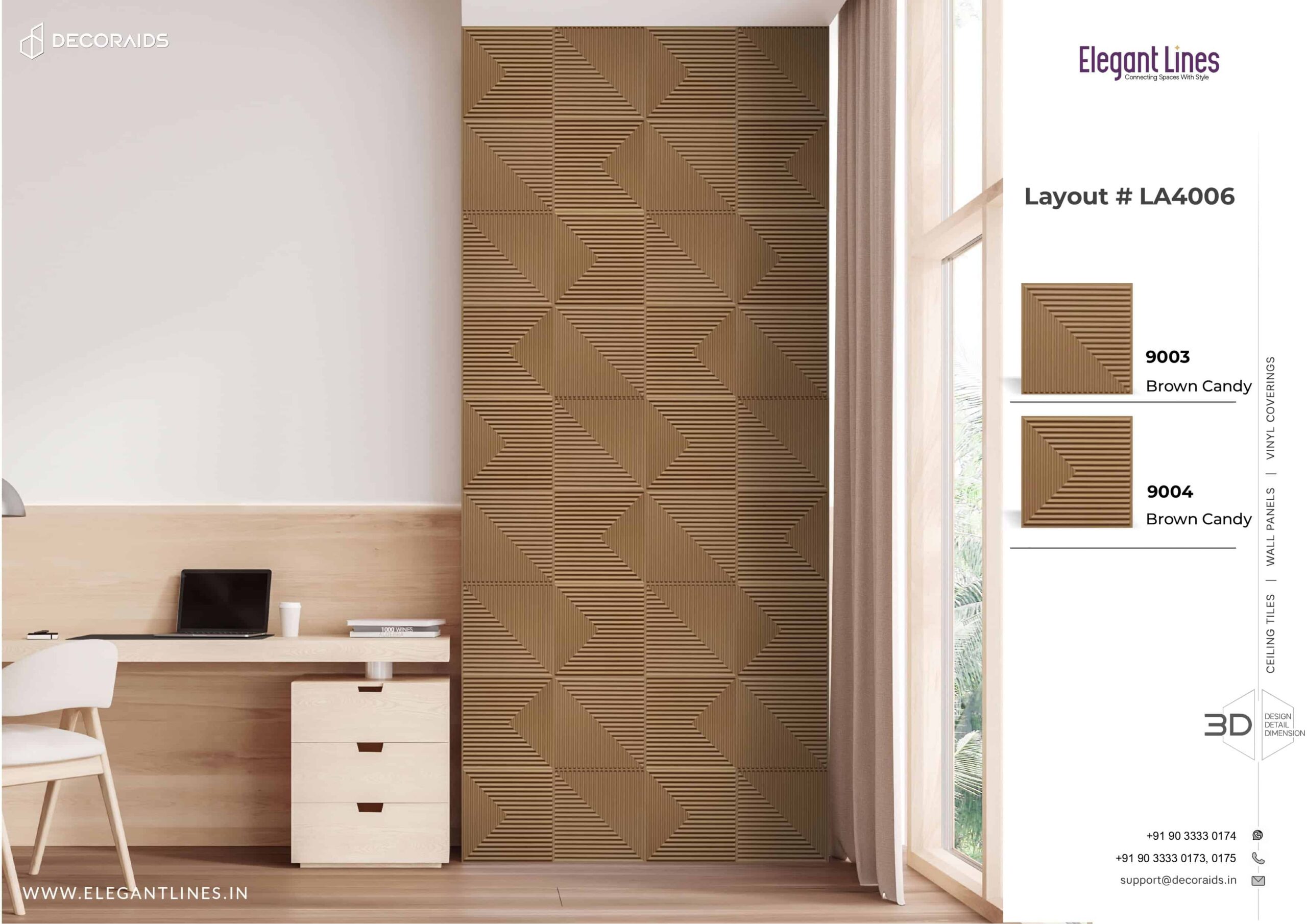 9004-Tidal Edge-Brown Candy-Peel and Stick