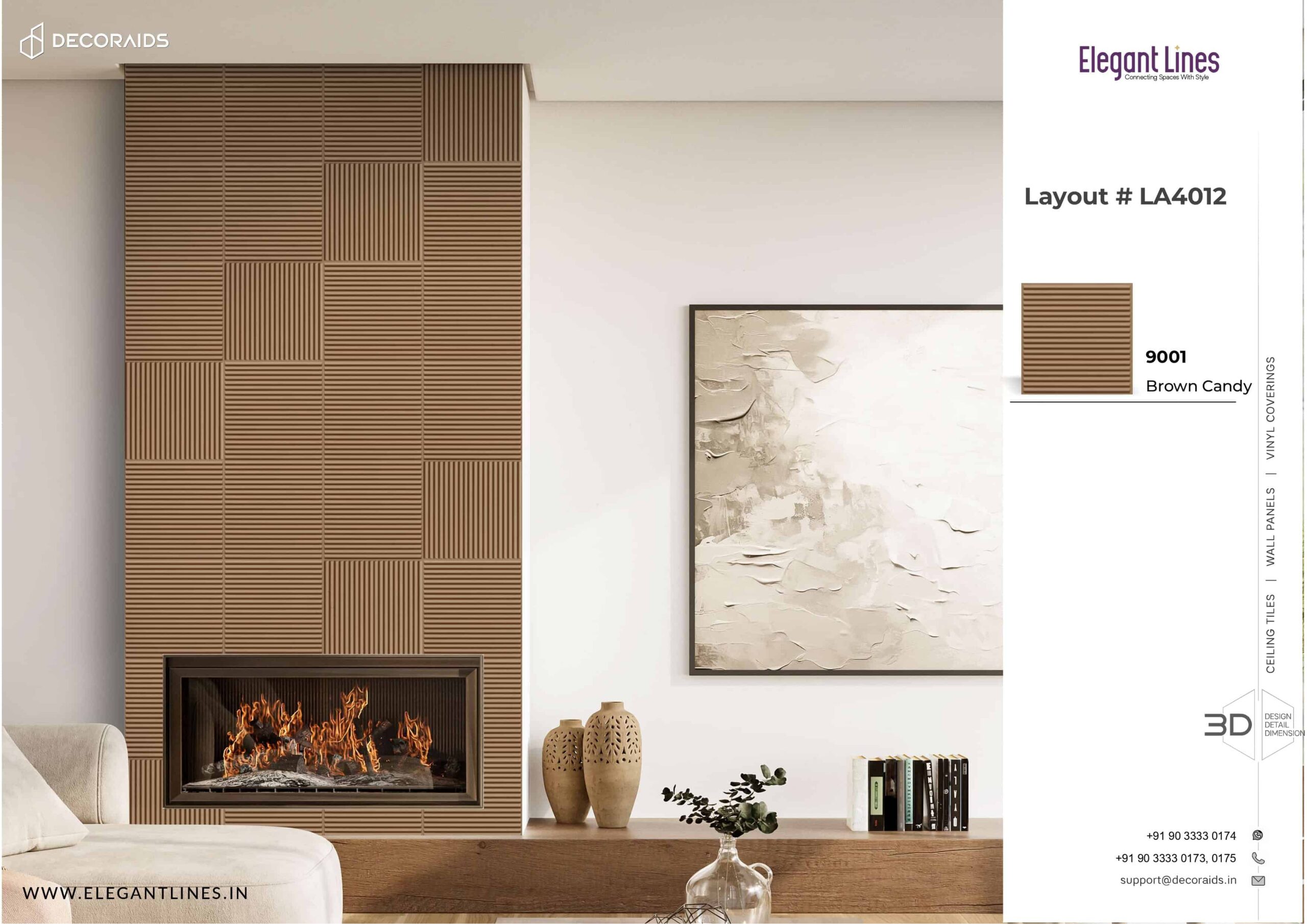 9001-Soft Rib-Brown Candy-Peel and Stick