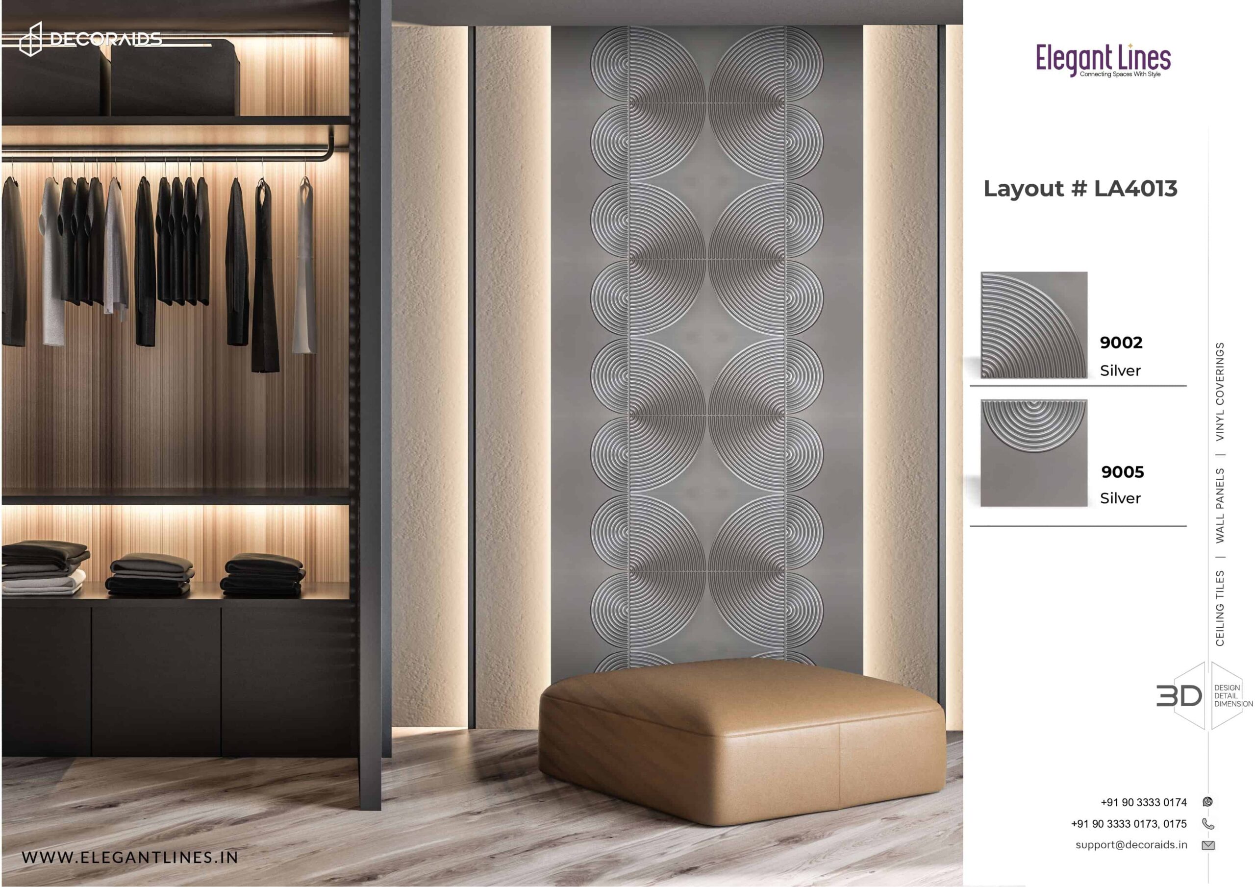 9002-Luna Arc-Silver-Peel and Stick