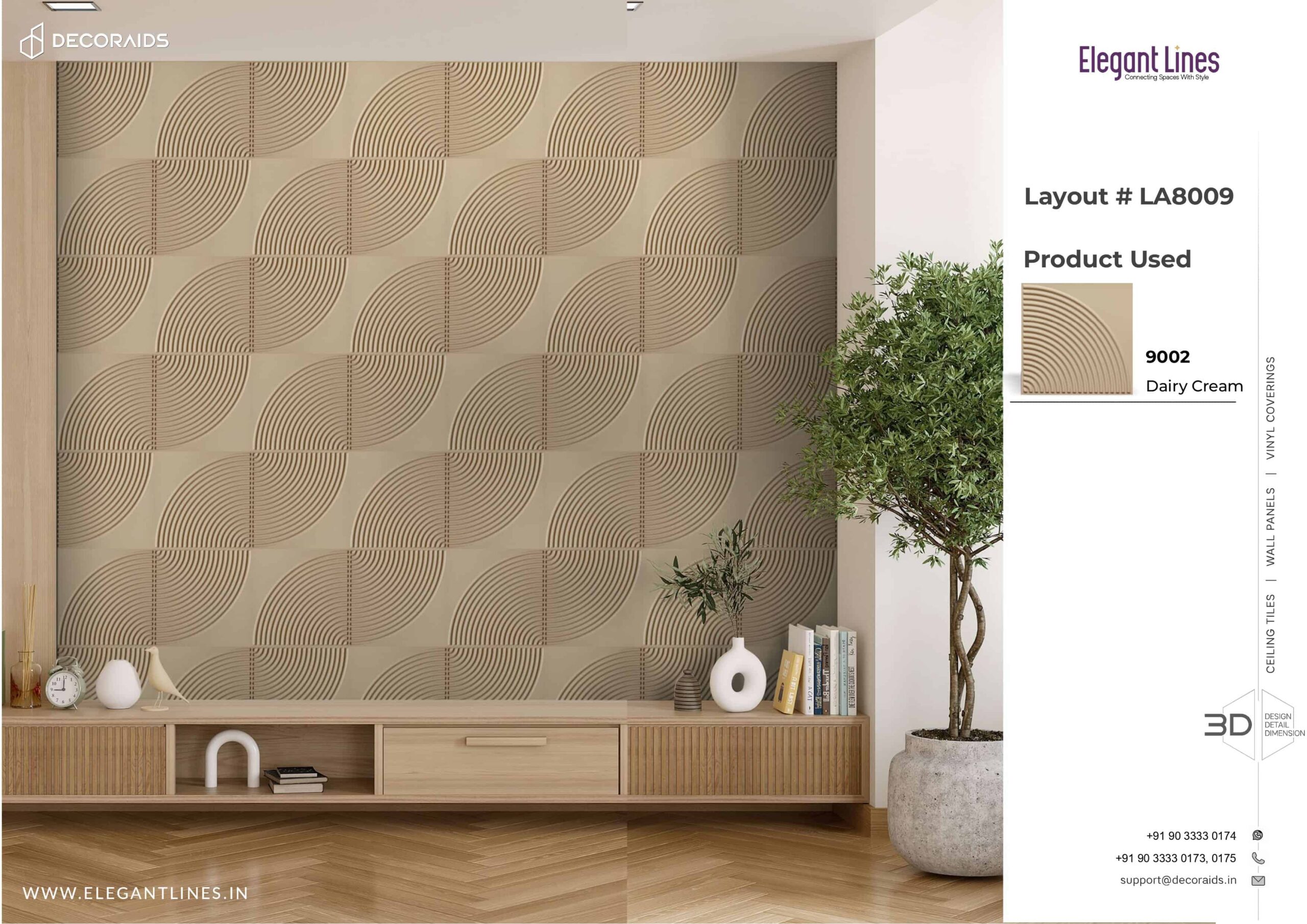 9002-Luna Arc-Dairy Cream-Peel and Stick