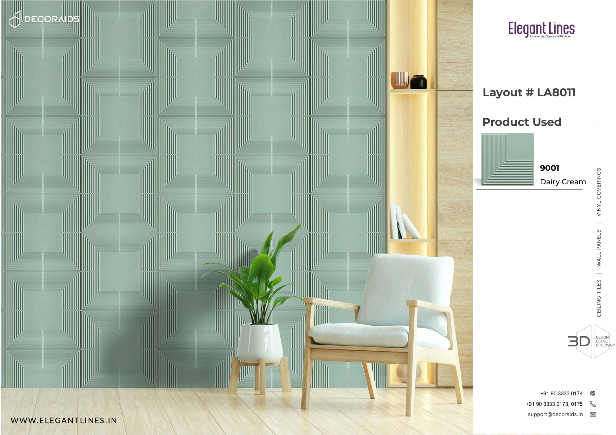 9001-Soft Rib-Edge Water-Peel and Stick