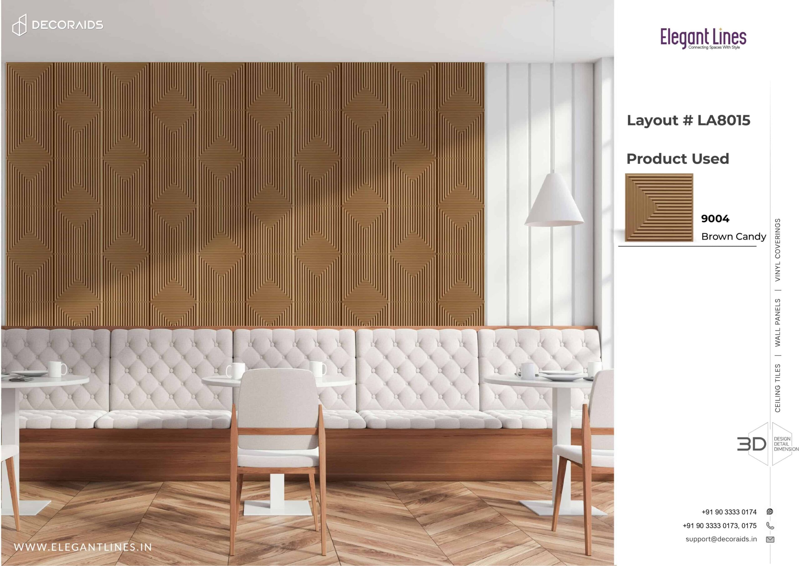 9004-Tidal Edge-Brown Candy-Peel and Stick