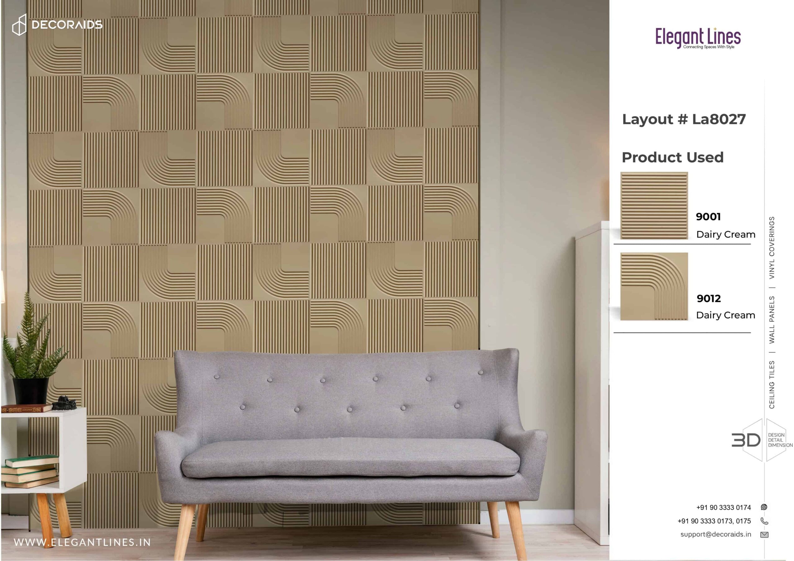 9001-Soft Rib-Dairy Cream-Peel and Stick