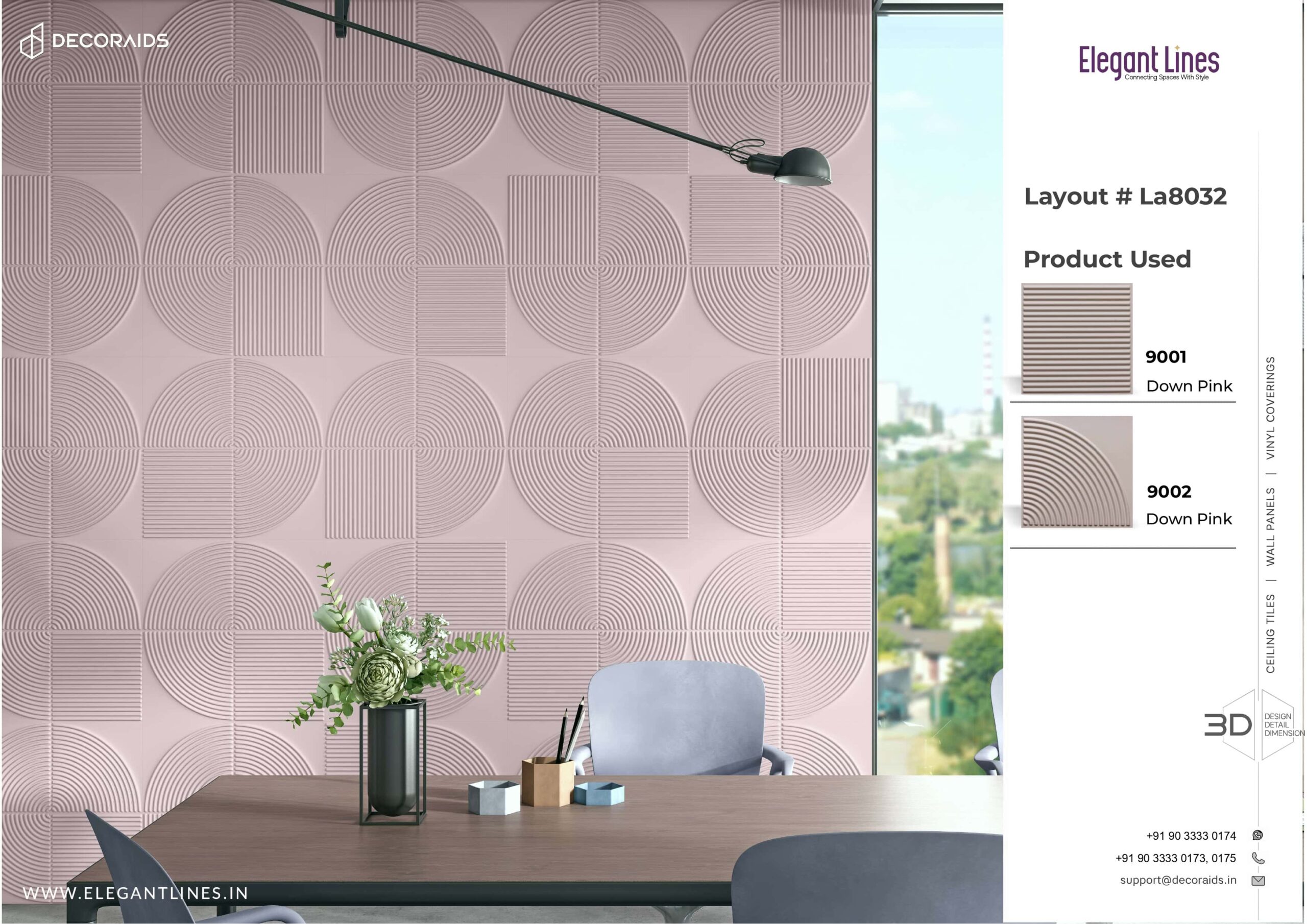 9001-Soft Rib-Dawn Pink-Peel and Stick