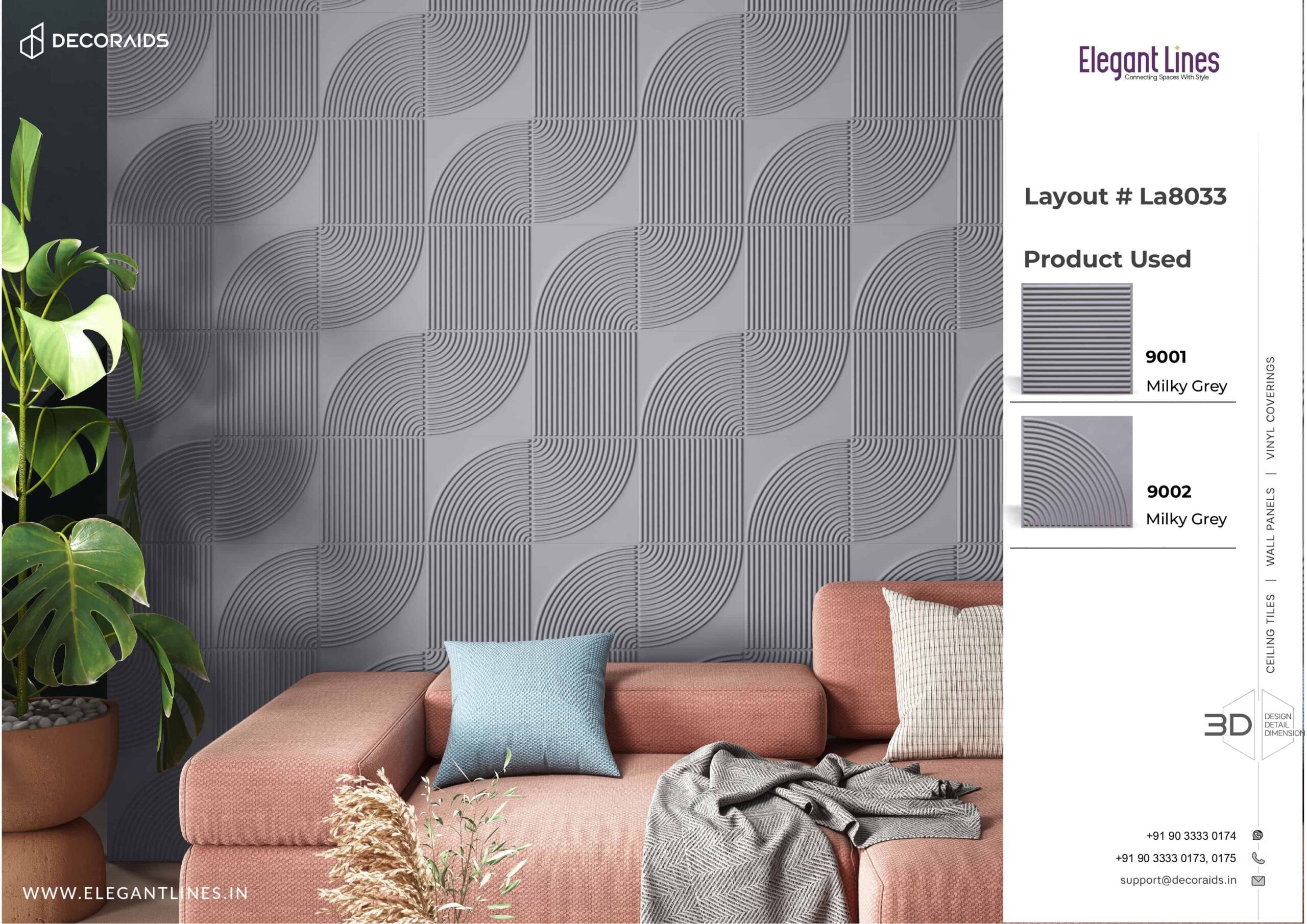 9002-Luna Arc-Milky Grey-Peel and Stick