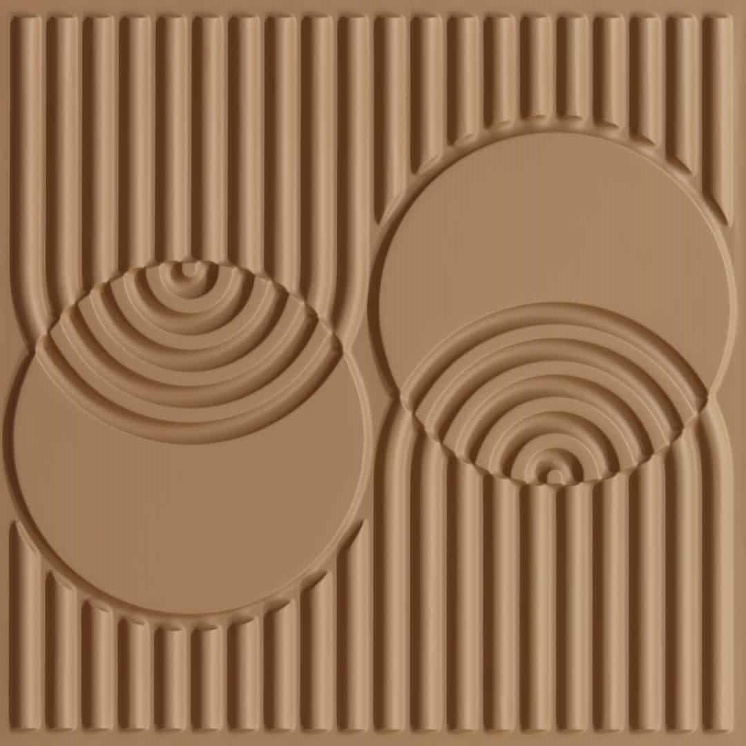 9006-Orbital Grid-Brown Candy-Peel and Stick