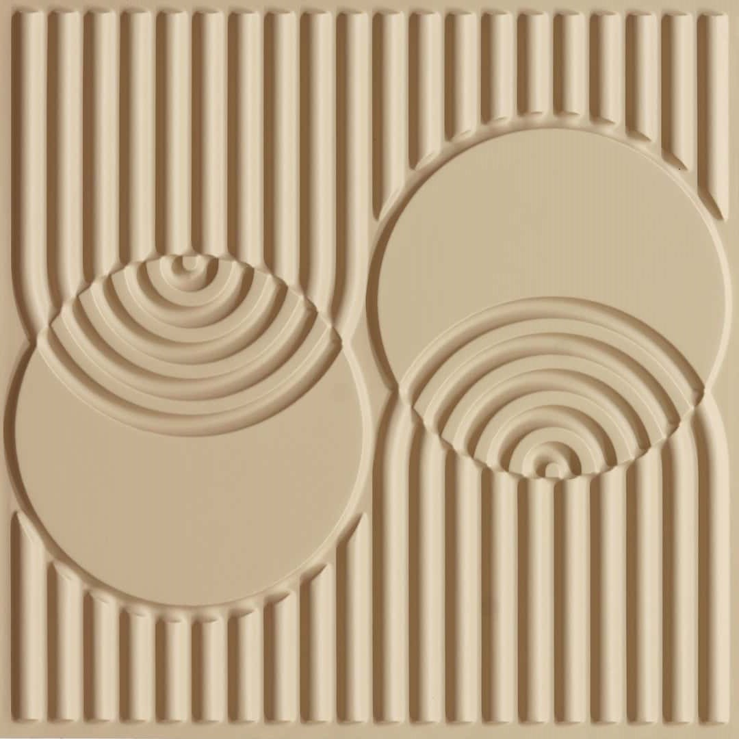 9006-Orbital Grid-Dairy Cream-Peel and Stick