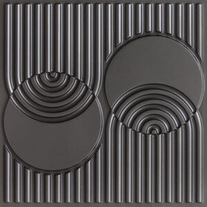 9006-Orbital Grid-Metallic Grey-Peel and Stick
