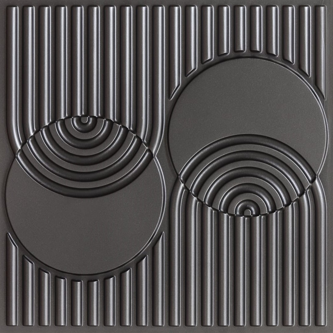 9006-Orbital Grid-Metallic Grey-Peel and Stick