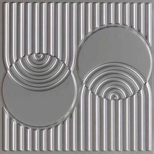 9006-Orbital Grid-Silver-Peel and Stick