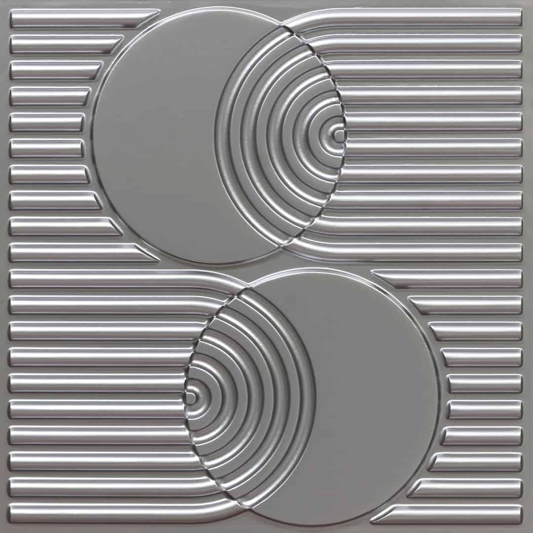 9006-Orbital Grid-Silver-Peel and Stick