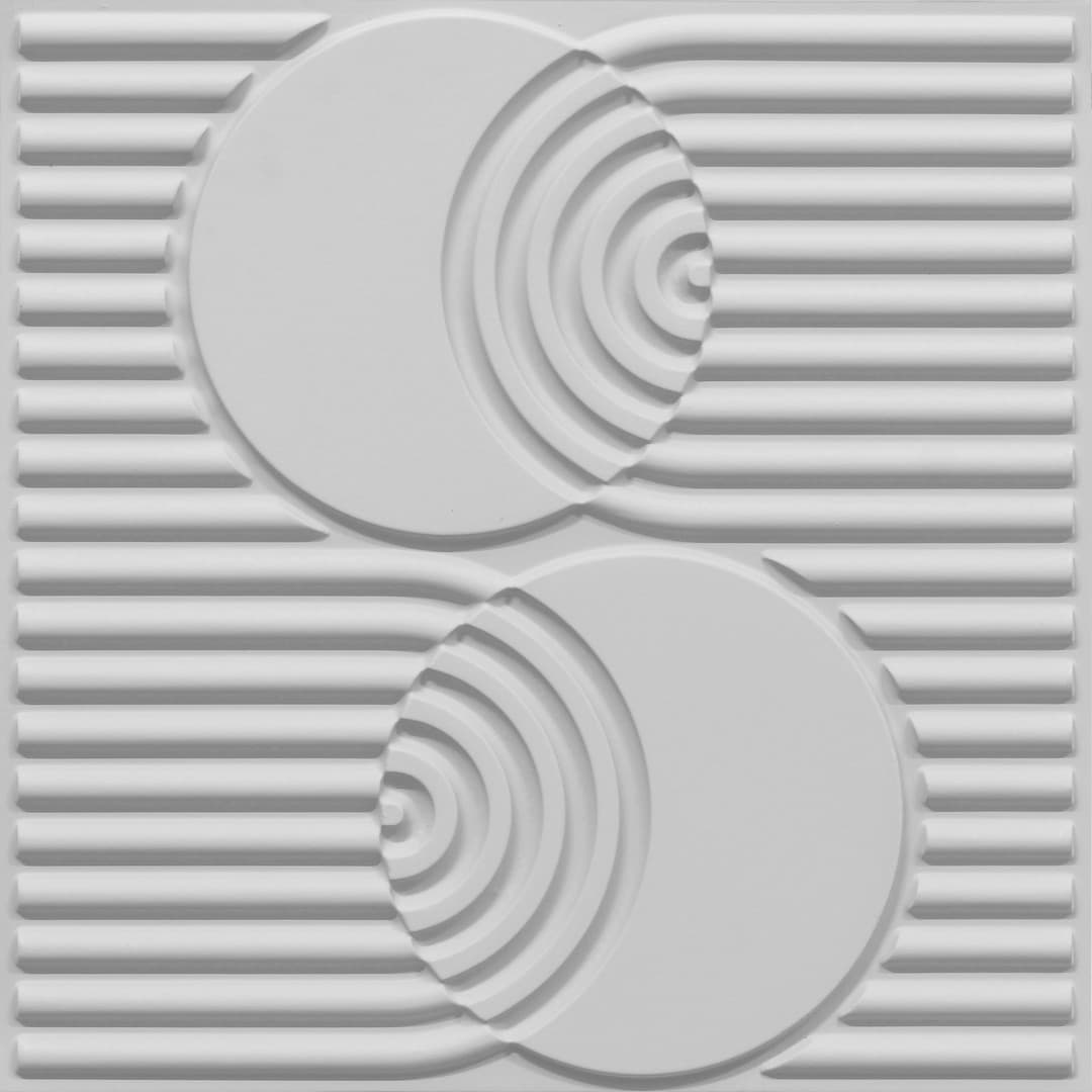 9006-Orbital Grid-White Matt-Peel and Stick