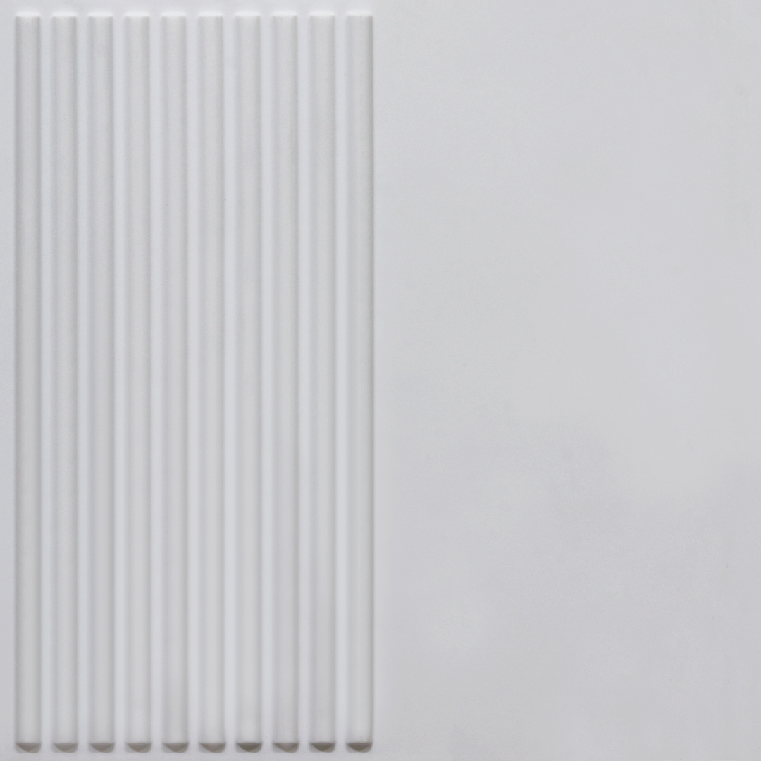 9008-Slim Rib-White Matt-Peel and Stick