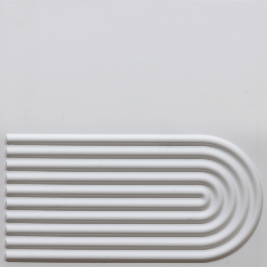 9009-U-Flow-White Matt-Peel and Stick